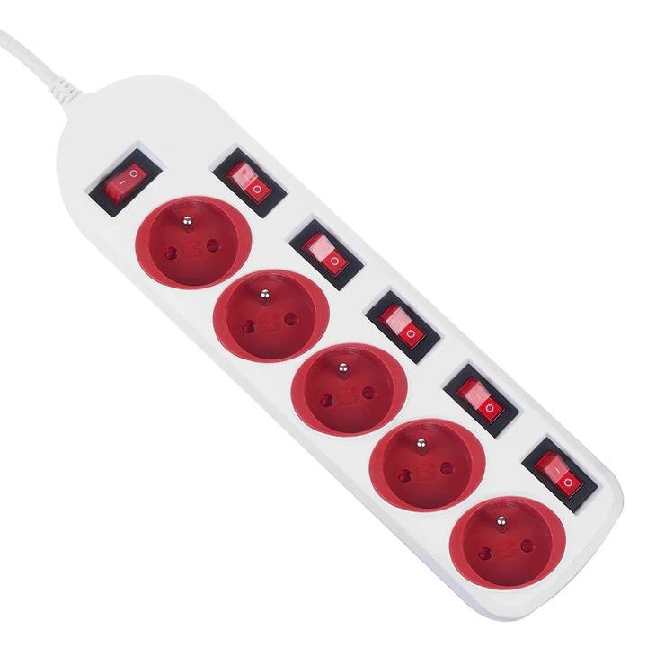 Predlžka 1,5m 5 zásuviek Fiber Mounts FM24W