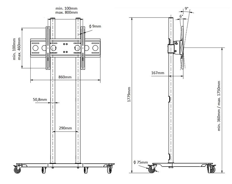 Tv stojan Edbak TR1-PWB