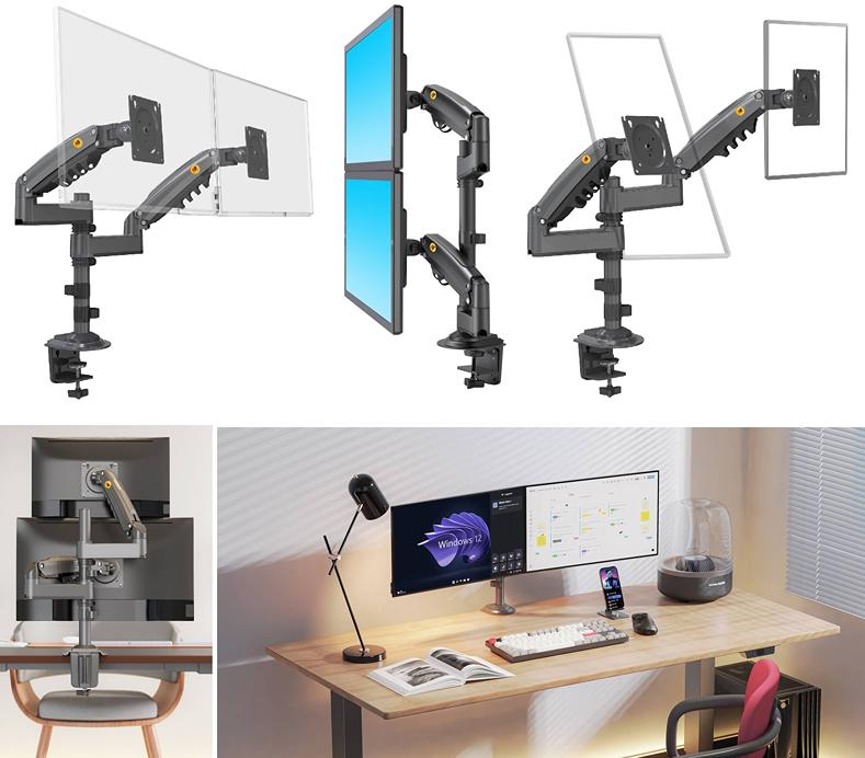 Kancelársky držiak 2 monitorov NB H180G