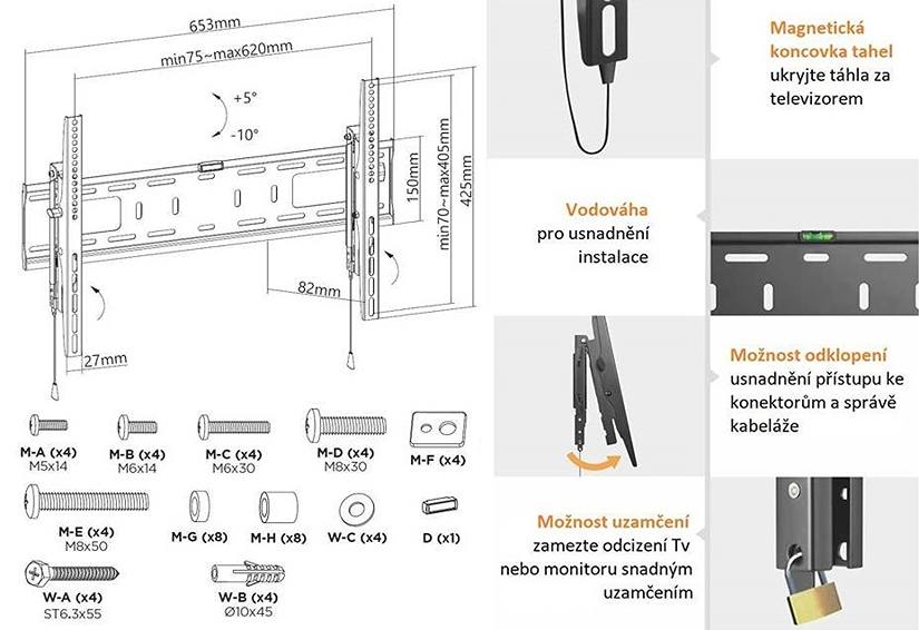 Držák Tv Fiber Mounts Certeza
