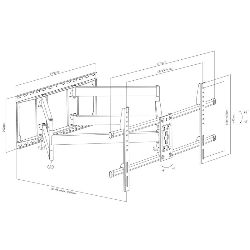 Polohovateľný držiak televízorov LCD LED ErtuSolid Onyx-50