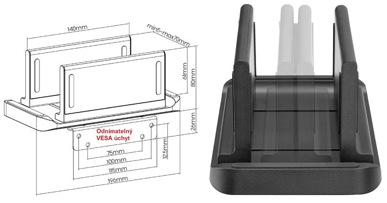 Držiak mini PC Fiber Mounts M4C54