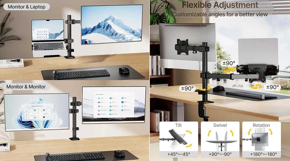 Stolový držiak na notebook a monitor Fiber Mounts SDN20