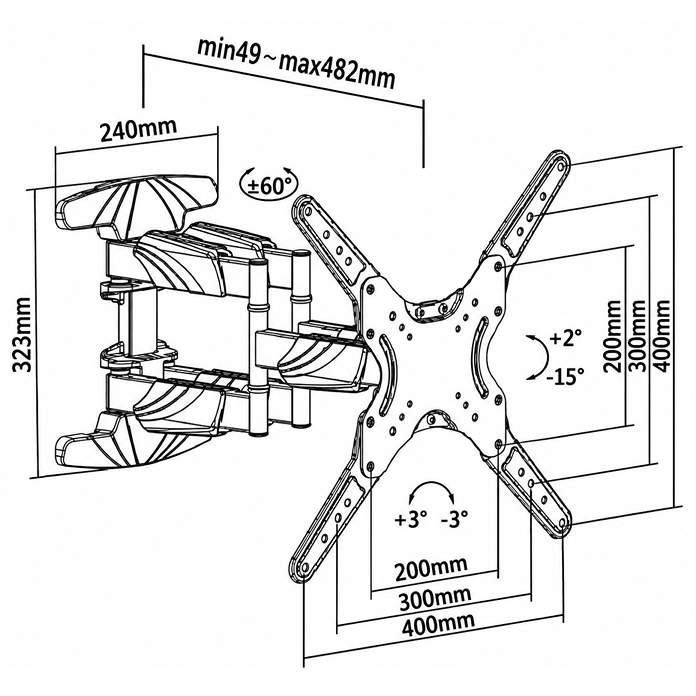 Televízny držiak Fiber Mounts SP500
