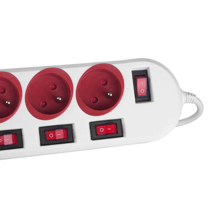Predlžka 1,5m 5 zásuviek Fiber Mounts FM24W