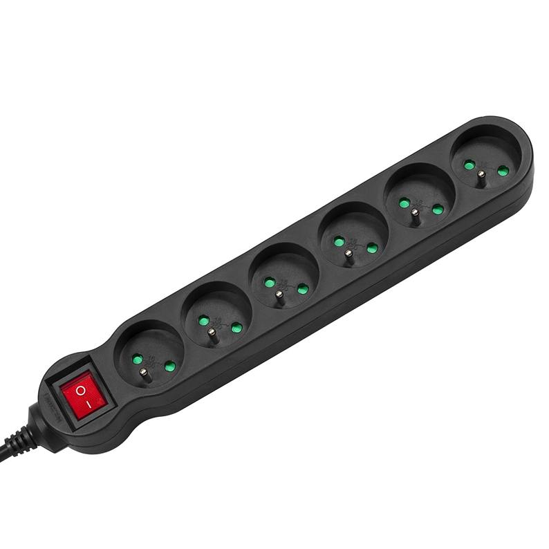 Predlžka 3m, 6x zásuvka - Fiber Mounts PR3X6