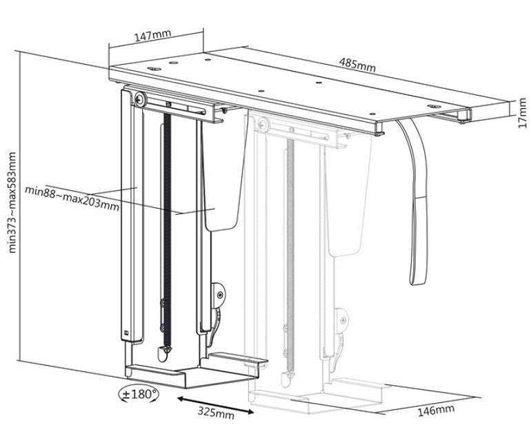 Držiak na PC Fiber Mounts M8C85