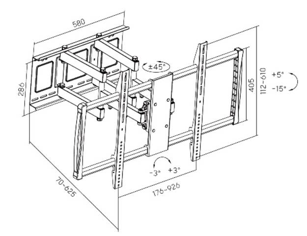 Držiak Tv extra pevný Fiber Mounts Terano
