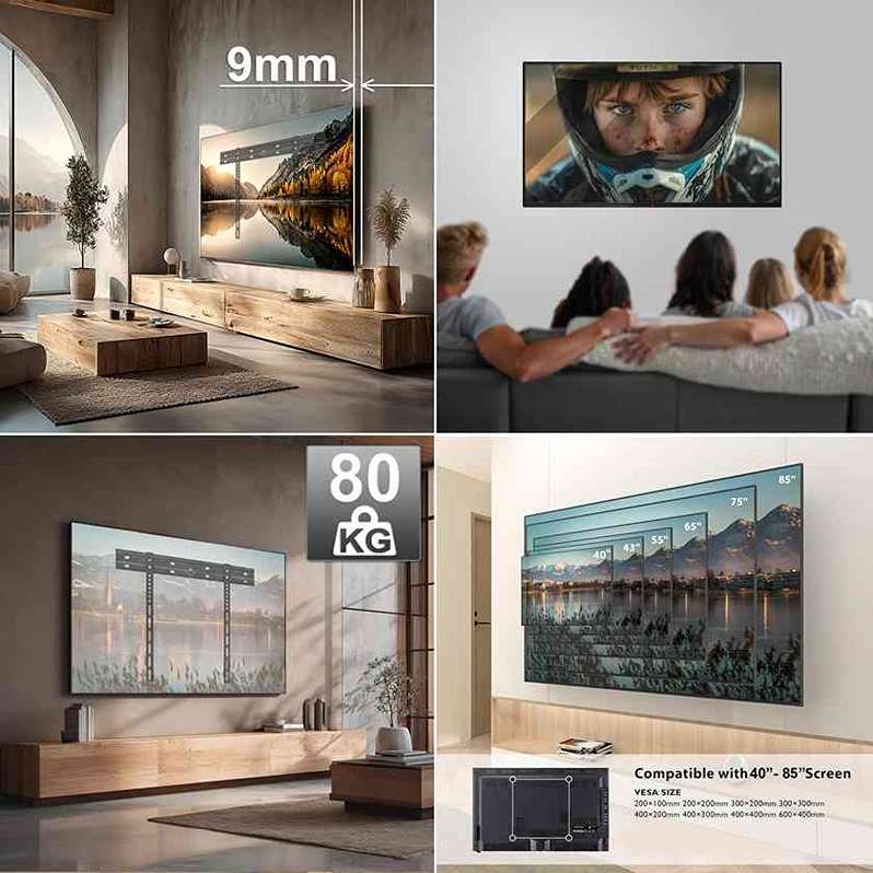 Tenký držiak na Tv Fiber Mounts Thin9XL