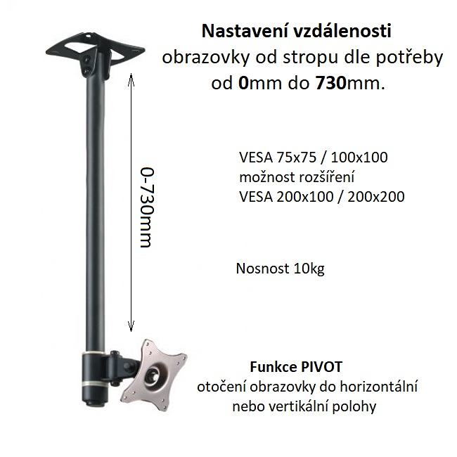 Stropný držiak na monitor EDBAK SV31