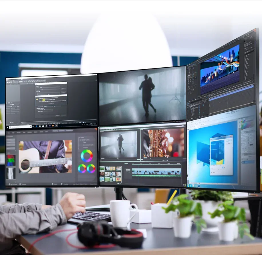 Stolný držiak na 6 monitorov Edbak SV17