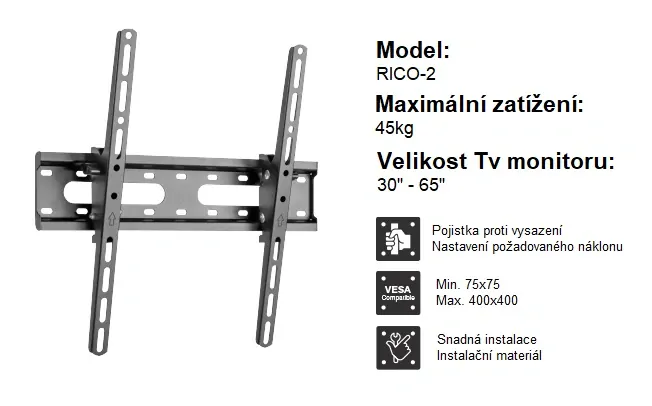 Sklopný televízny držiak Fiber Mounts RICO-2