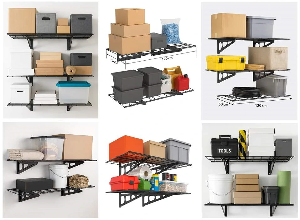 Nástenná skladovacia polica 1219x609 mm s nosnosťou 90kg Ergosolid PG24B