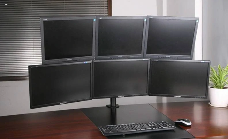 Stolový držiak na 6 monitorov Fiber Mounts FM16