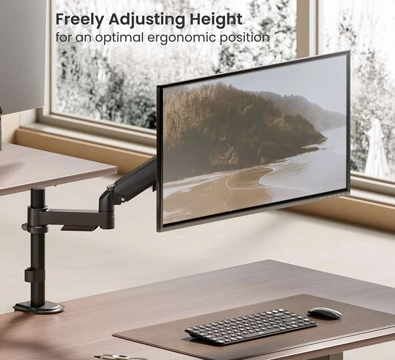 Dajte si monitor alebo TV na stôl a kedykoľvek si nastavte pozíciu obrazovky presne podľa potreby pre pohodlné sledovanie alebo prácu Fiber Mounts FM60