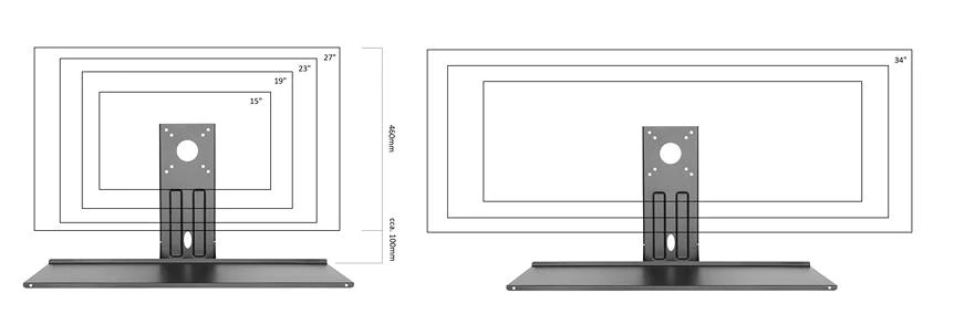 Polička na držiaky monitorov Tv Fiber Mounts Keyb01