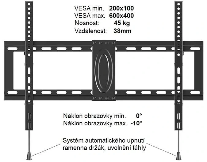Sklopný držiak TV Ergosolid Satt-2