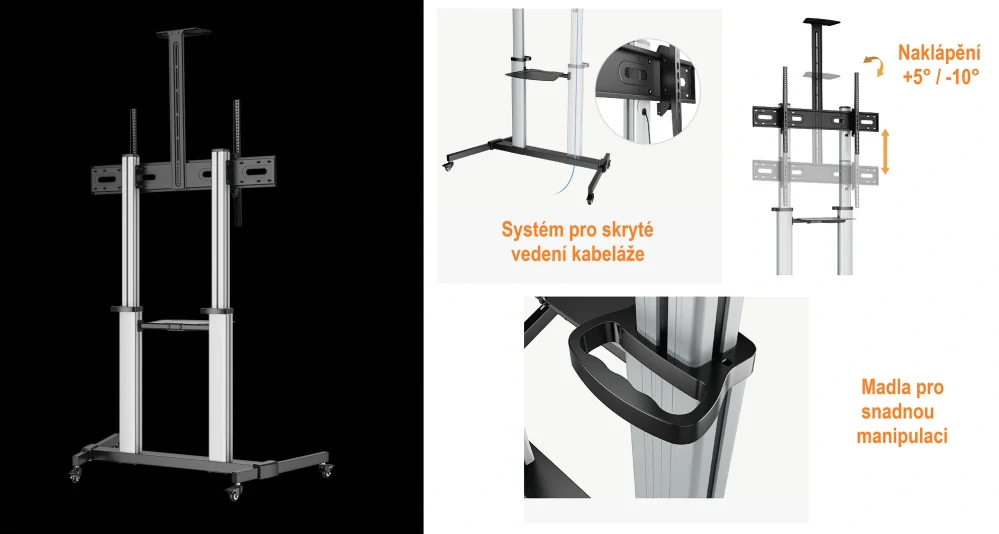 Profesionálny stojan na Tv Fiber Mounts Tenios