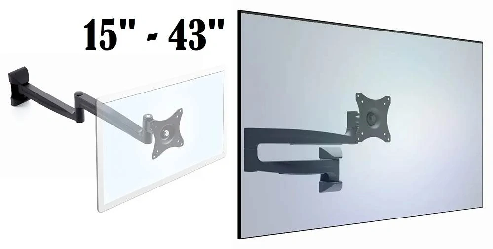 Nástenný držiak na monitor Tv pre náročných - najvyššia kvalita, nadštandardná polohovateľnosť, krásny dizajn a kvalitné materiály - Edbak GDV121