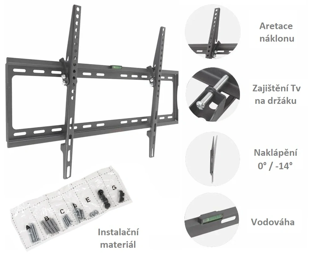 Sklopný držiak na ploché Tv Fiber Mounts M6C05