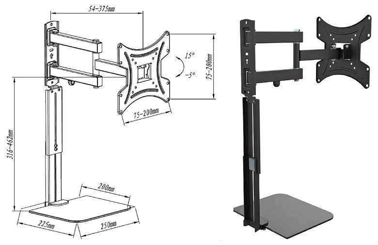 Držiak na TV s poličkou Fiber Mounts FM771