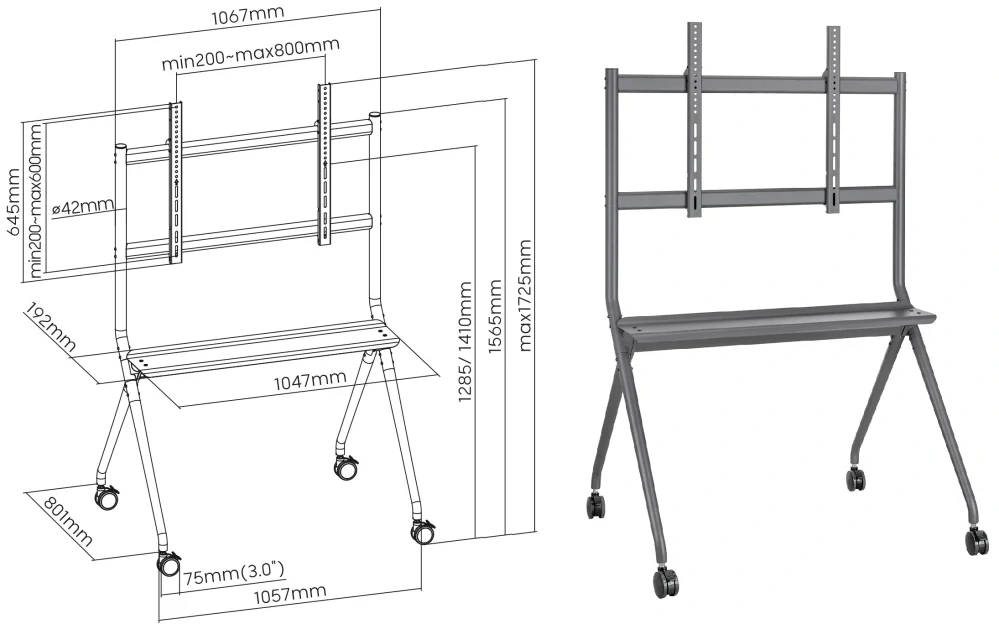 Tv stojan Fiber Mounts M9C77