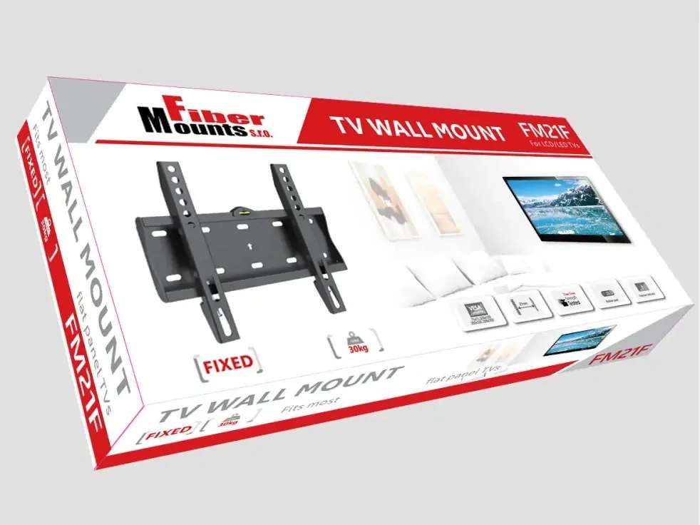 Fixný držiak na Tv aj monitory Fiber Mounts FM21F