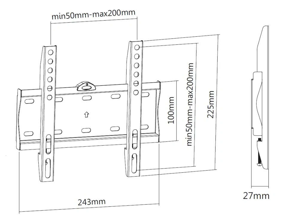 Fixný držiak na Tv aj monitory Fiber Mounts FM21F