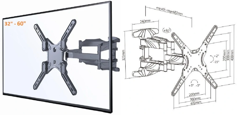 Televízny držiak Fiber Mounts SP500