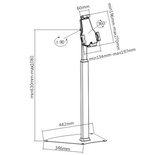 Stojan na tablet uzamykateľný Fiber Mounts TAGATA2