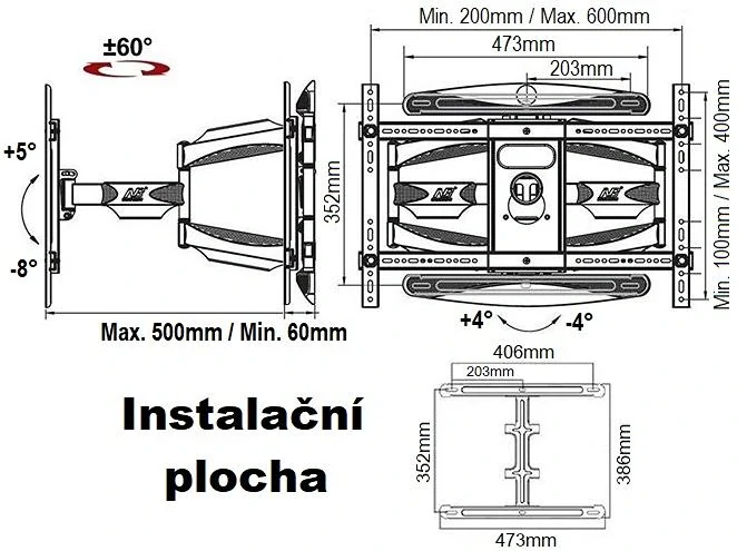 TV držák NB P65