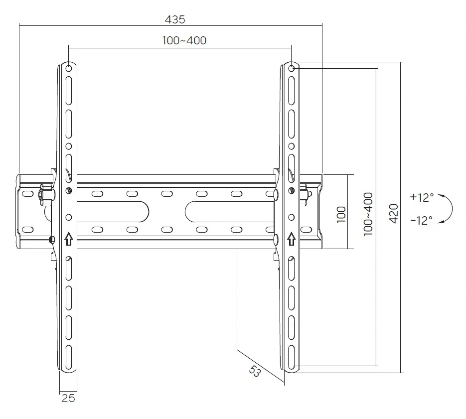 Sklopný televízny držiak Fiber Mounts RICO-2