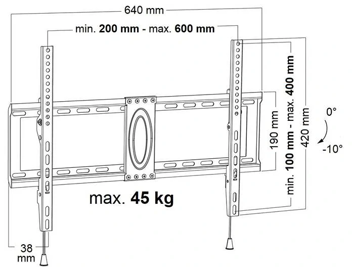 Sklopný držiak TV Ergosolid Satt-2