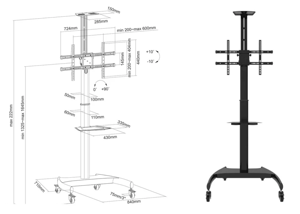 Tv stojan Fiber Mounts Charlie