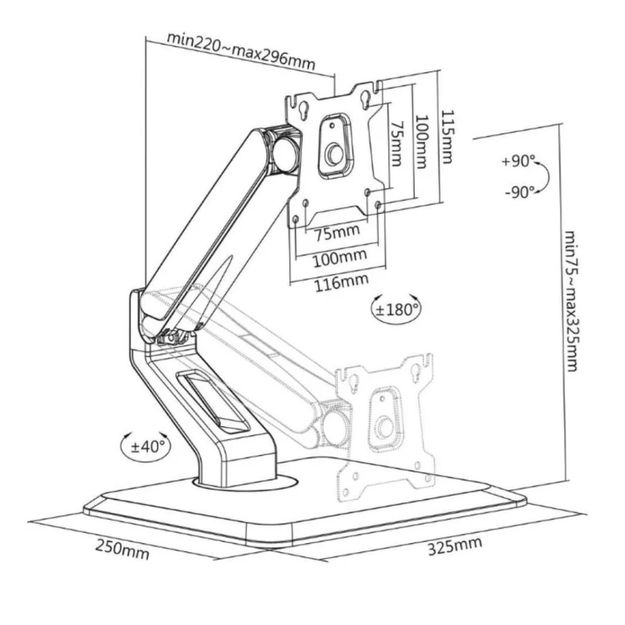 Držiak Tv monitora Fiber Mounts Frios