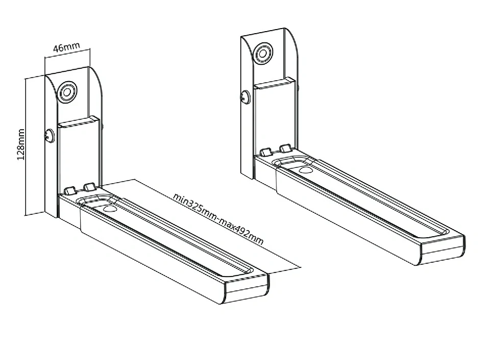 Držiak na mikrovlnku tlačiareň Fiber Mounts MIC6