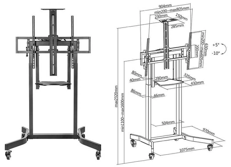 Elektrický Tv stojan Fiber Mounts Execo-2