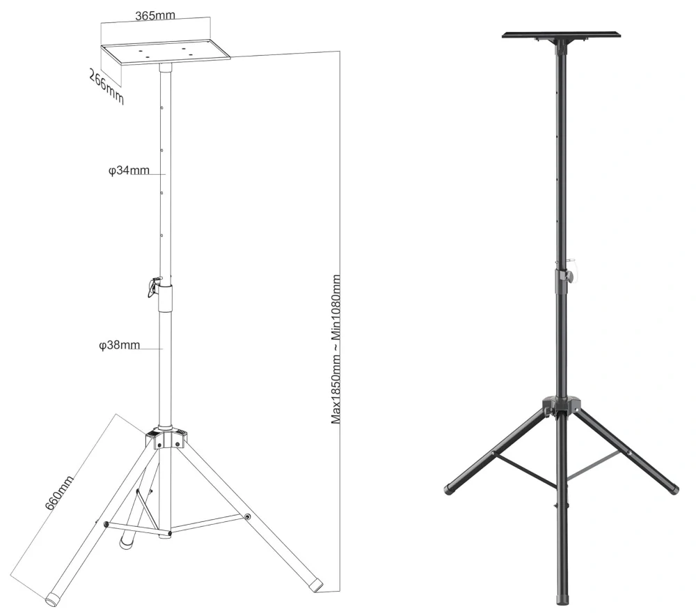 Stojan na projektor Fiber Mounts M9C20