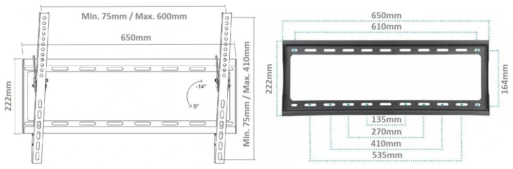 Sklopný držiak na ploché Tv Fiber Mounts M6C05