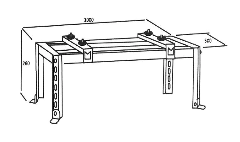 Držiak klimatizácie tepelného čerpadla Fiber Mounts M8C64