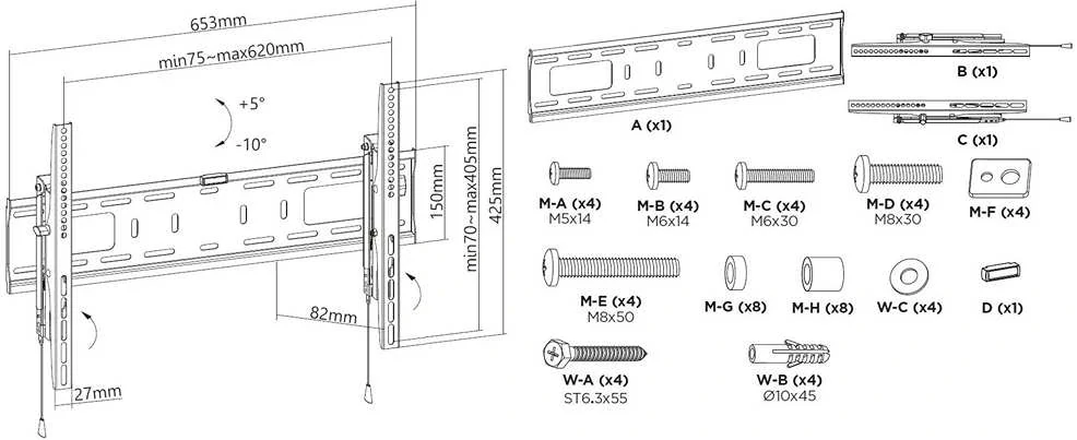 Držák Tv Fiber Mounts Certeza