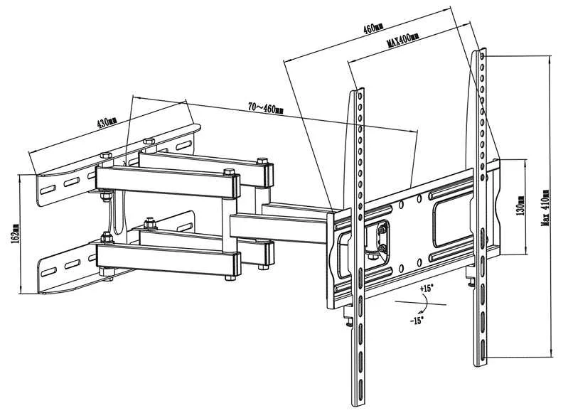 Otočný držiak na televízie Fiber Mounts M7C6