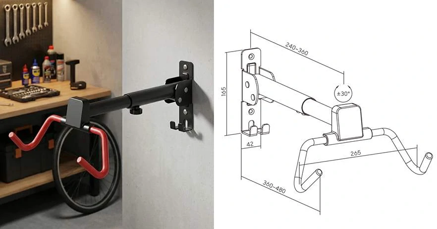 Nástenný držiak na bicykel Fiber Mounts DNK10
