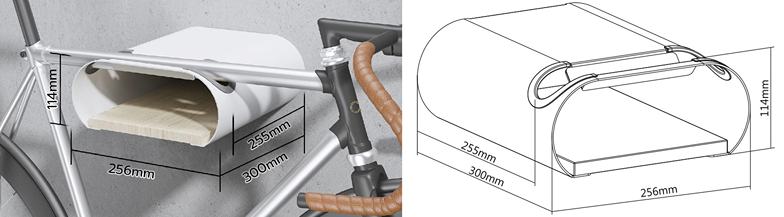 Držiak na bicykel s priehradkou Fiber Mounts M4C66