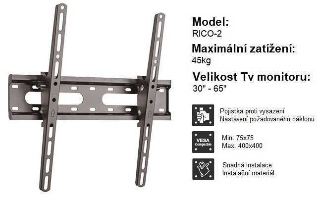 Sklopný televízny držiak Fiber Mounts RICO-2