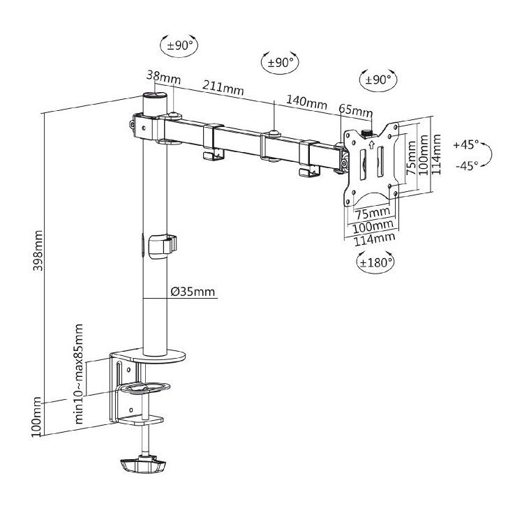 Držiak monitora Fiber Mounts M8C83