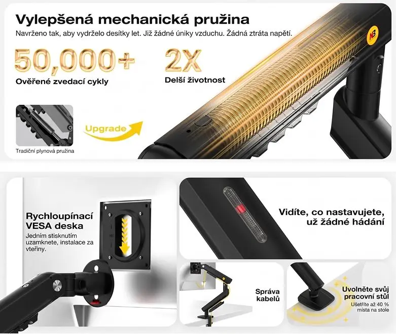 Stolový držiak na 2 monitory displeja NB A5C