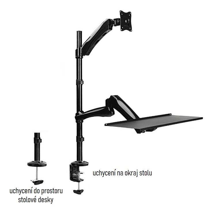 Stolný držiak na monitor a klávesnicu Fiber Mounts M6C81