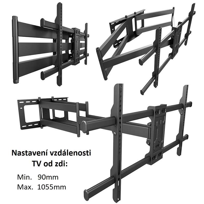 Výsuvný držiak Tv Fiber Novelty Longo200
