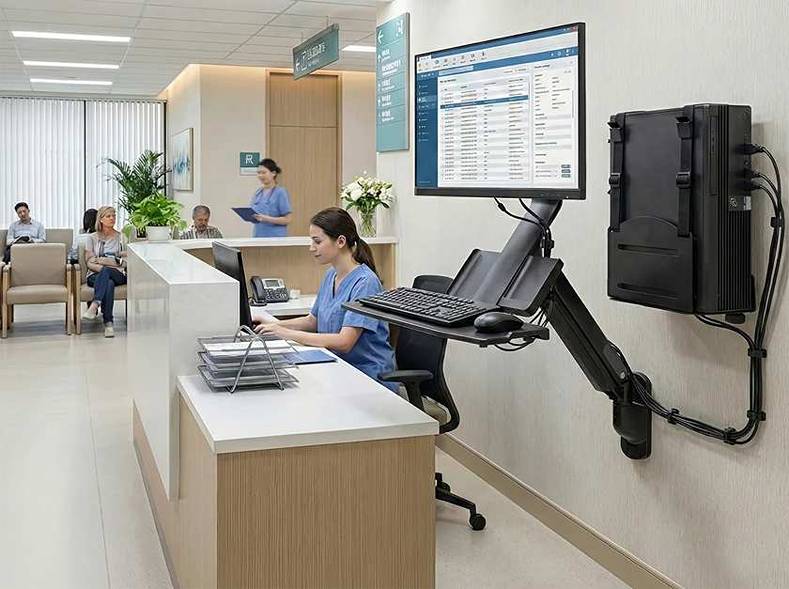 Nástenný držiak monitora a klávesnice Fiber Mounts M8C38